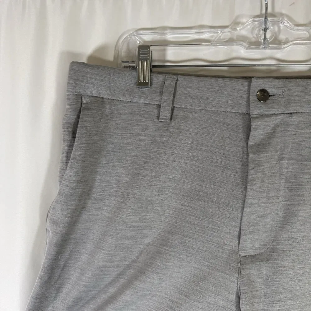 Callaway Golf Shorts Men's 34 Grey Performance Athletic Pockets Button Zip